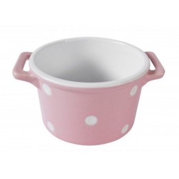 Горшочек в ручками Pink with dots 13 см